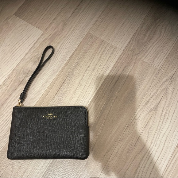 Coach Black and Gold Wristlet - Picture 1 of 6